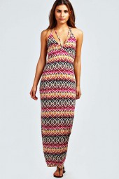 SALE - Toni Aztec Silky Maxi suknelė